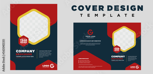 company profile cover template layout design or brochure cover template design