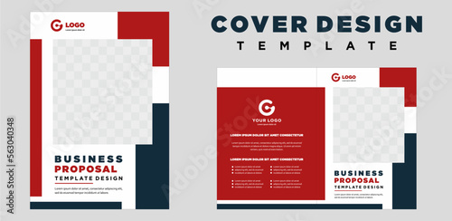 company profile cover template layout design or brochure cover template design
