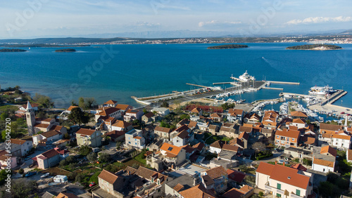 Tkon on island Pasman in Croatia with view on Adriatic sea
