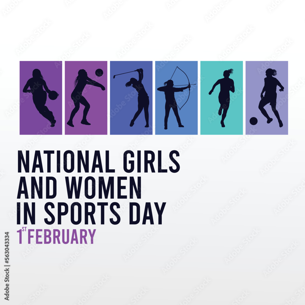 national girl and women in sport day vector, perfect for office, company, school, social media, advertising, printing and more national girl and women in sport day vector, perfect for office, company, school, social media, advertising, printing and more