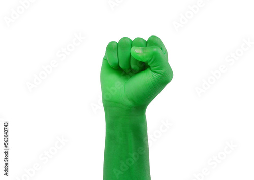 green hand