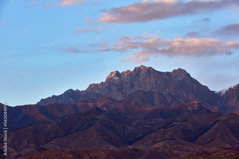 sunset in the mountains