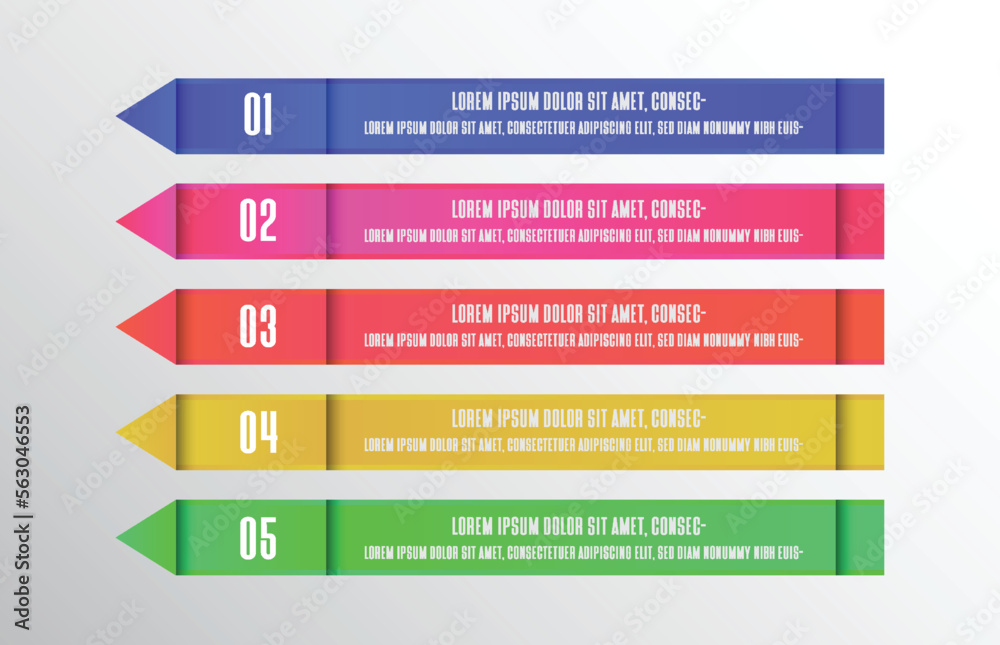 Infographic template of color lower third bar topic, step design elements Infographic template of color lower third bar topic, step design elements