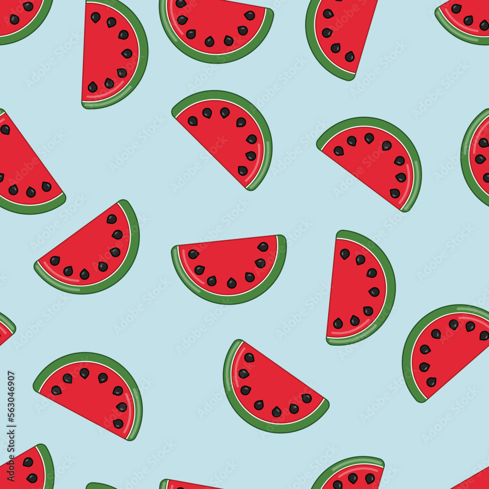 Seamless pattern of watermelons Vector back ground Seamless pattern of watermelons Vector back ground