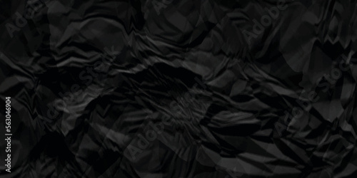 Black paper texture . Dark black wrinkled paper texture. Black crumpled paper texture . black crumpled and top view textures can be used for background of text or any contents .