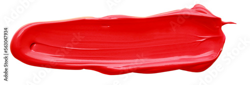 Smudged red lipstick