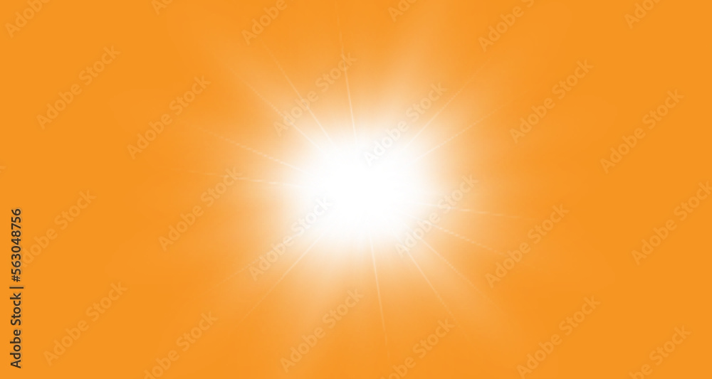 Solar rays.Warm sun on a yellow background. Leto.bliki. Solar rays.Warm sun on a yellow background. Leto.bliki.