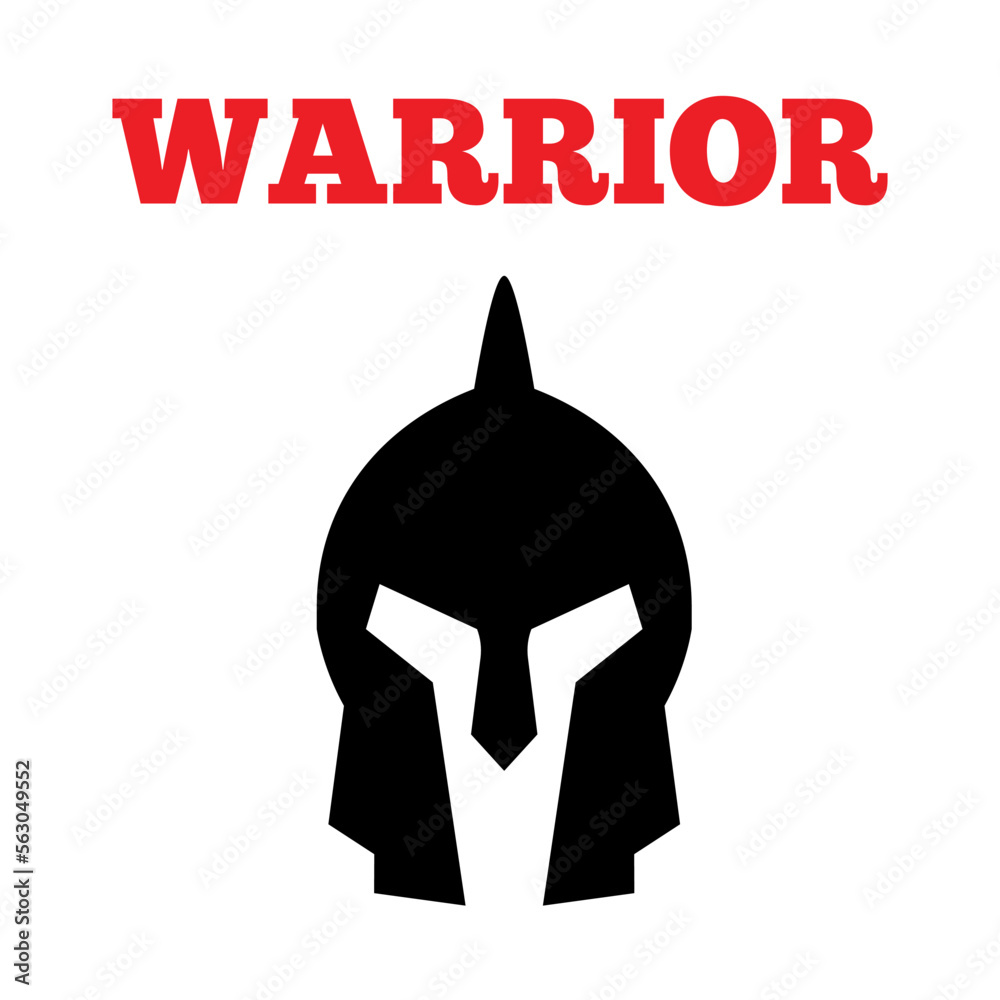 Obraz premium helmet of the spartan warrior symbol, emblem. Spartan helmet logo, vector illustration of spartan shield and helmet, spartan greek gladiator helmets armor. vector icon