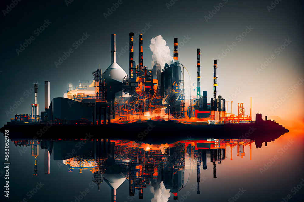 Conceptual graphic design of an energy sector and future