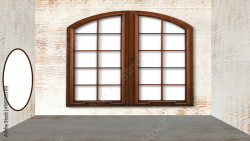 Empty Room with Transparent Window