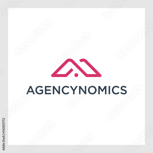 M N logo with modern concept vector illustration
