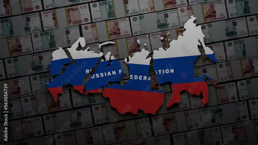 Visualization of map of collapsed Russian Federation into different