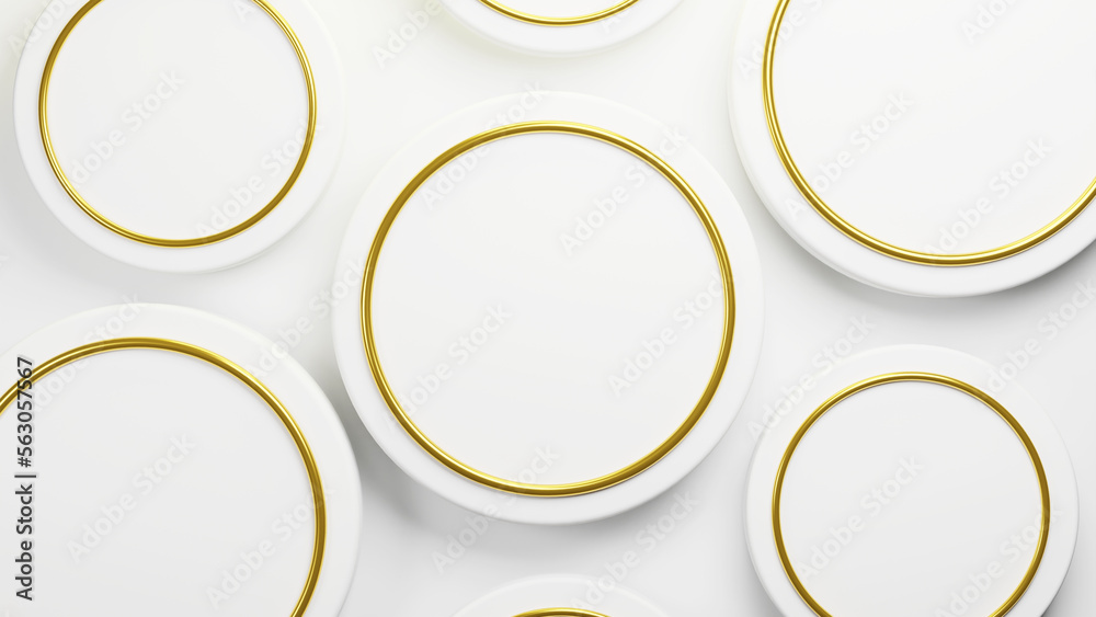 3d render circle abstract background with golden ring 3d render circle abstract background with golden ring