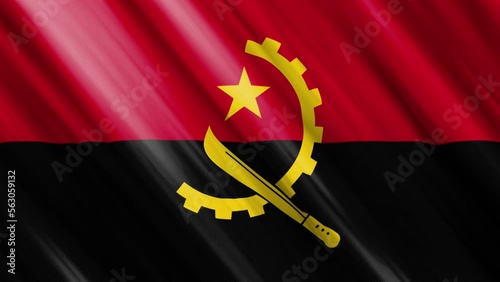 official waving flag of angola, independence day concept, 4K photo