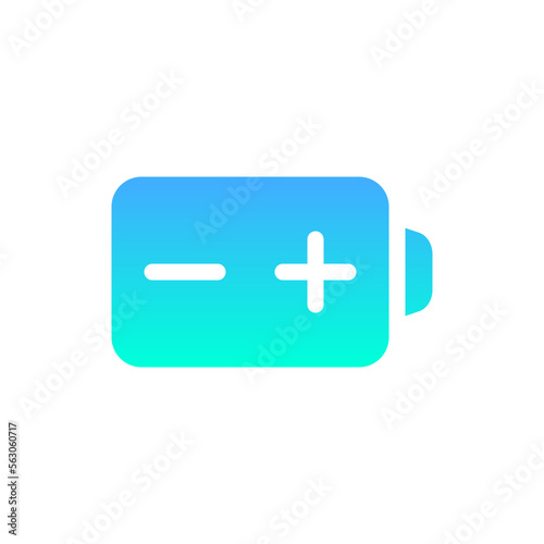 negative flat gradient icon