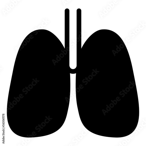lungs anatomy. pulmonary icon illustration