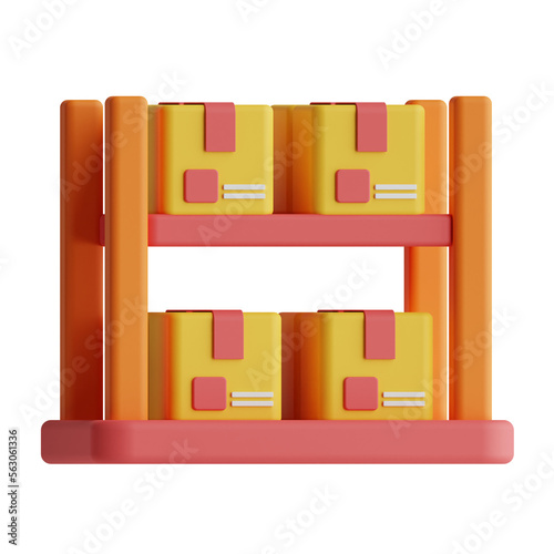 3d product shelf icon