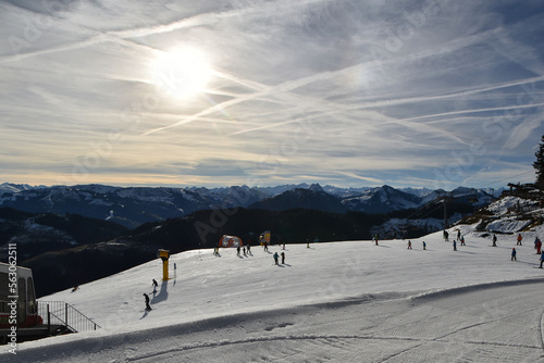 Skipiste am Hartkaiser in Ellmau in Tirol (keine erkennbaren Personen) photo