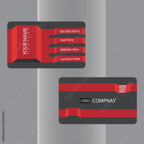 Corporate or Personal Visiting Card or Business Card Design Template