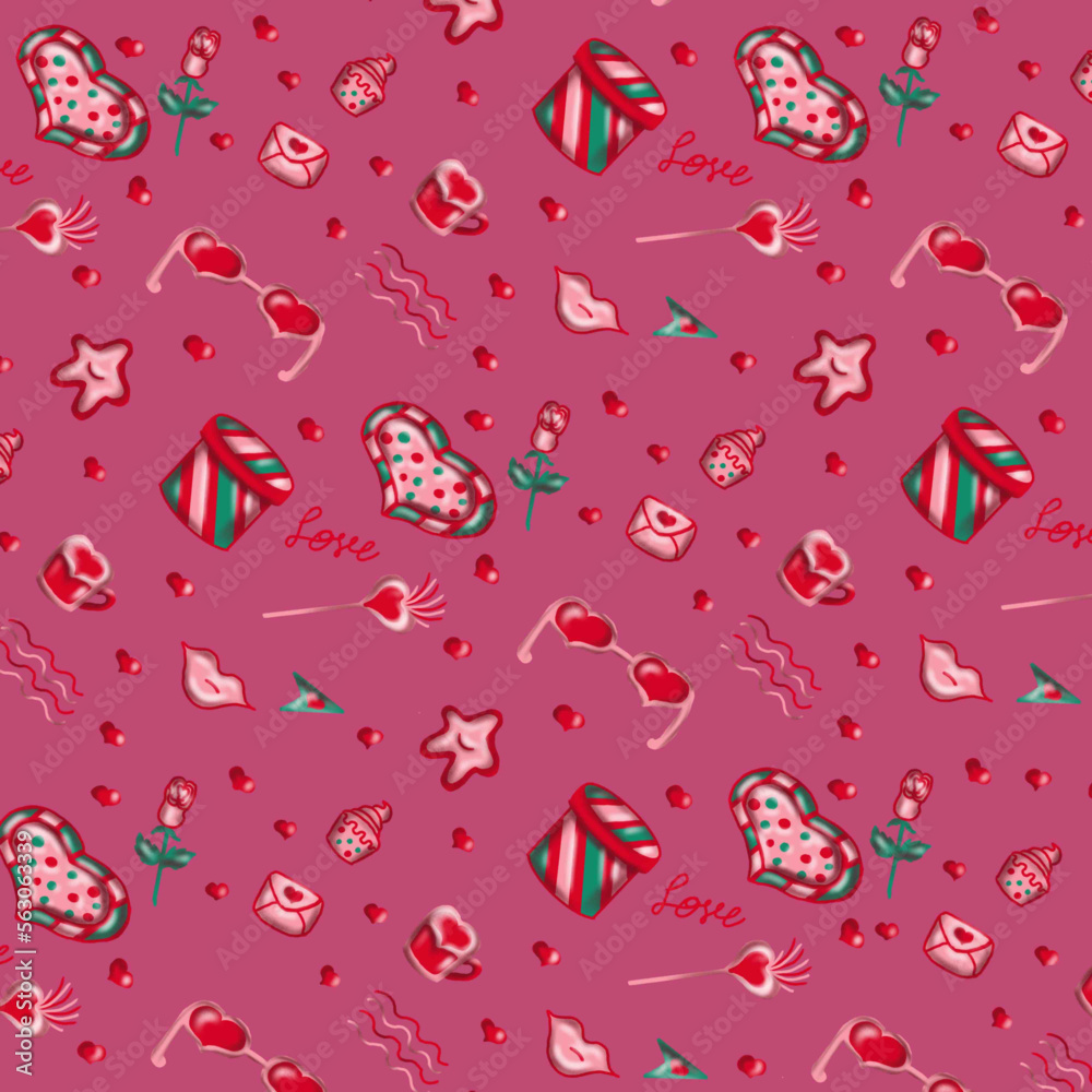 seamless background with hearts valentines day heart 
