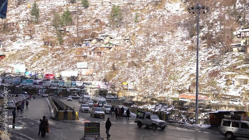 View of manali Himachal Pradesh city photo