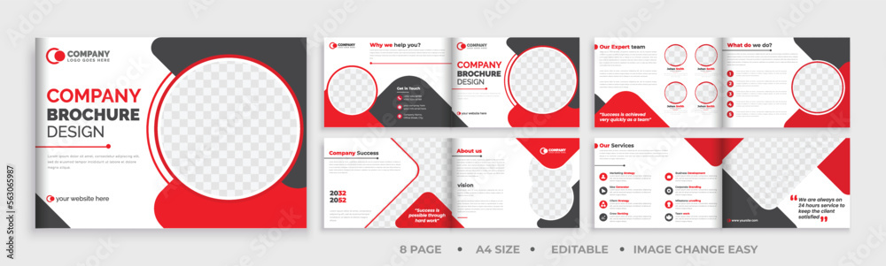 8 pages brochure landscape template, corporate business booklet brochure design, modern layout bifold brochure, annual report template, 8 pages brochure landscape template, corporate business booklet brochure design, modern layout bifold brochure, annual report template,