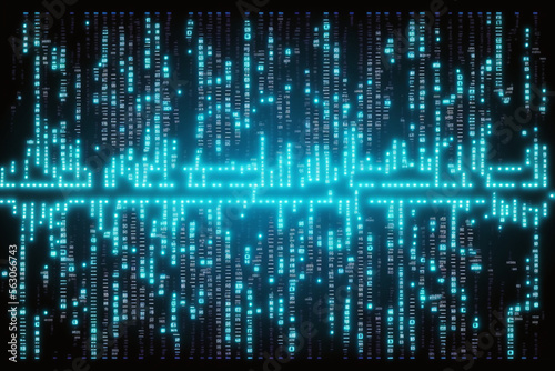 abstract binary code computer programming concept made by generative ai