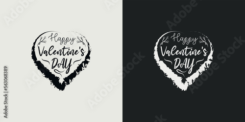Happy valentine's day t-shirt typography lettering design. romantic lettering design.valentines day t- shirt design. Illustration for prints on T-Shirts, bags and Posters , for Cutting Machine.