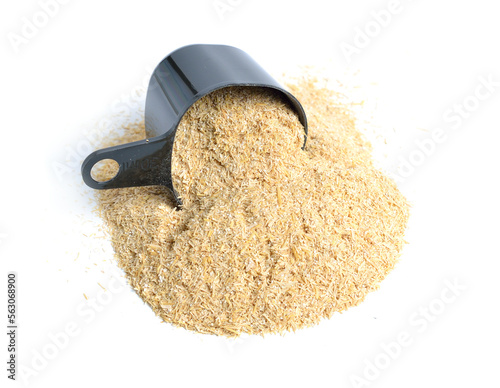 Oats miller's bran isolated on white background
