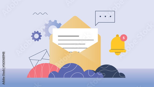 Email marketing concept. Vector illustration