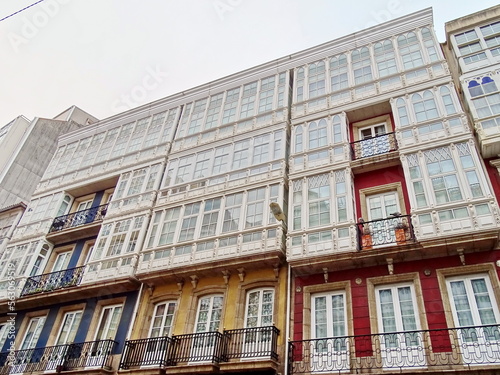 Traditional buildings in the old town of Coruna