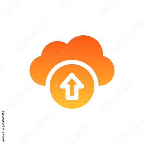 upload flat gradient icon