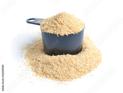 Oats miller's bran isolated on white background