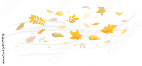 Autumn leaves fallen down on ground isolated illustration, multicolored dry leaves fall on pile, surface is covered with leaves