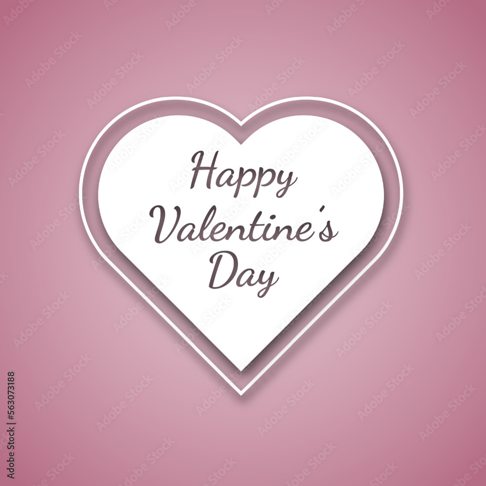 Valentine's day concept sale banner, greeting card