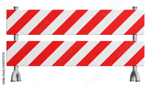 Stopp, rot/weiß-gestreiftes Baustellenschild