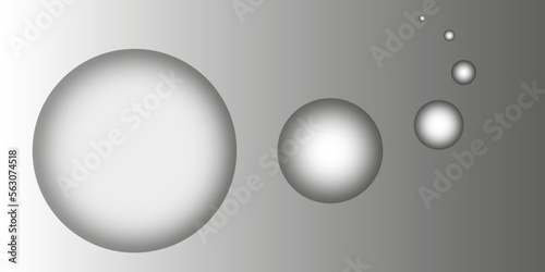 Abstract background with dynamic 3D balls. Glossy ball vector illustration. Modern trendy banner design