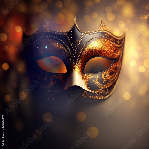 Mask of Venice Carnival. Generative AI