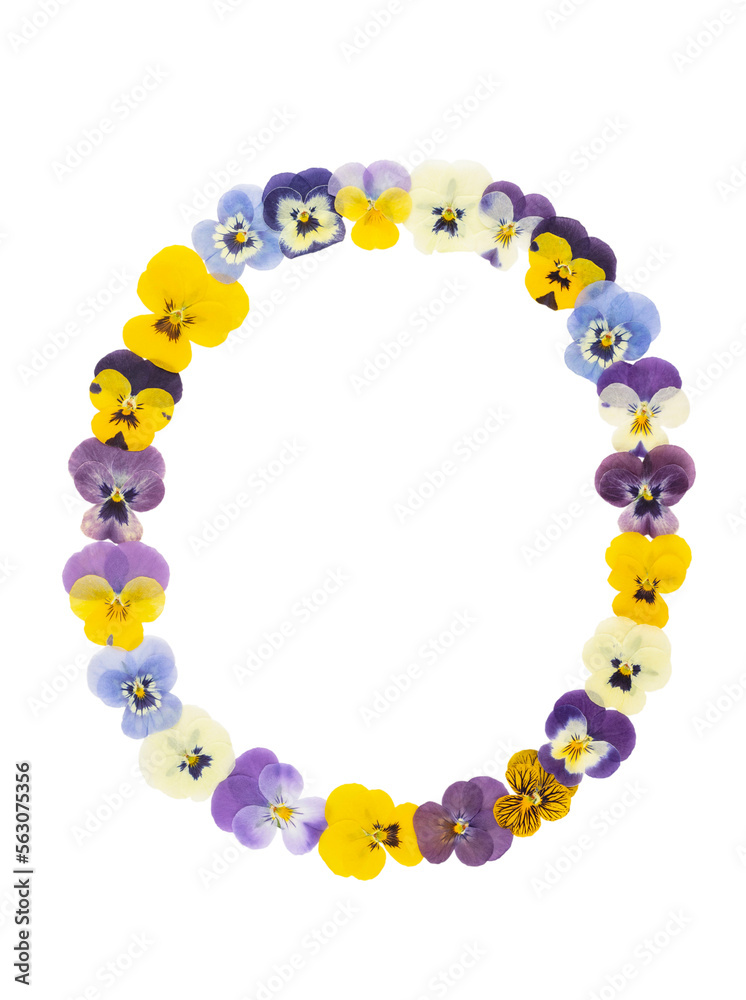 Flower font Alphabet made of Real pansy flowers. Flower font Alphabet made of Real pansy flowers.