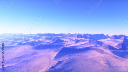 landscape on planet Mars, scenic desert scene on the red planet  © ANDREI