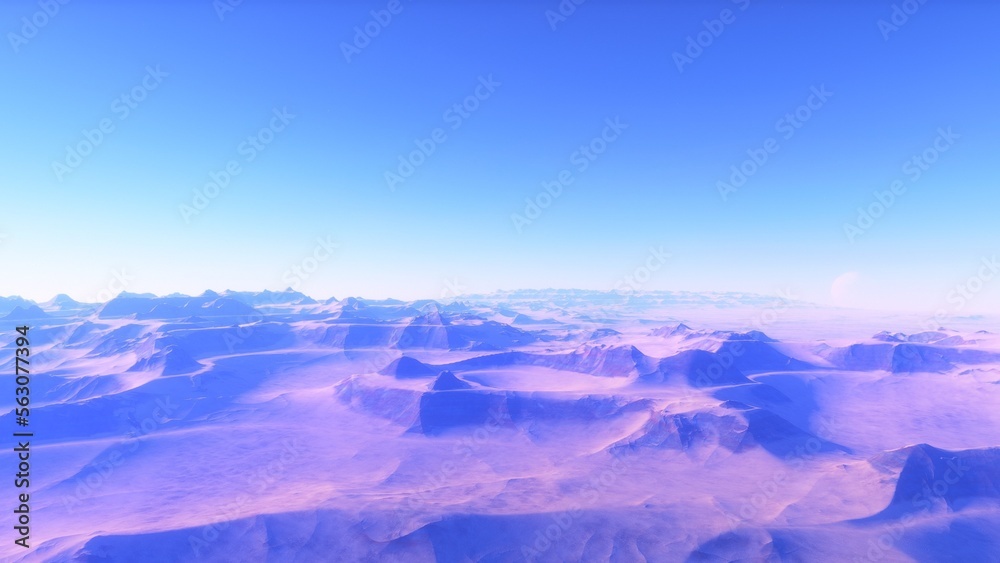 Fototapeta premium 3D fictional space scene 