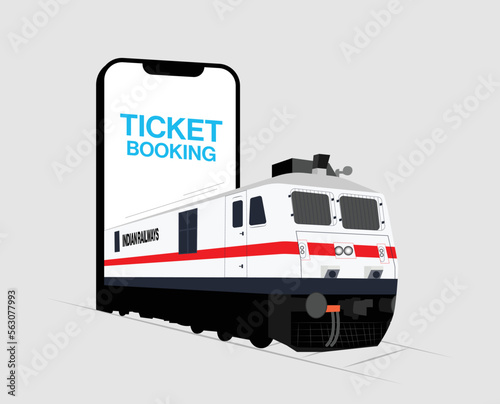 Train ticket booking through mobile phone.