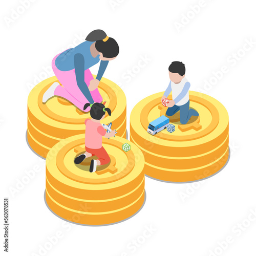 Social Security Isometric Icon