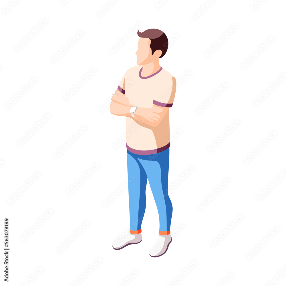 Isometric Man Illustration