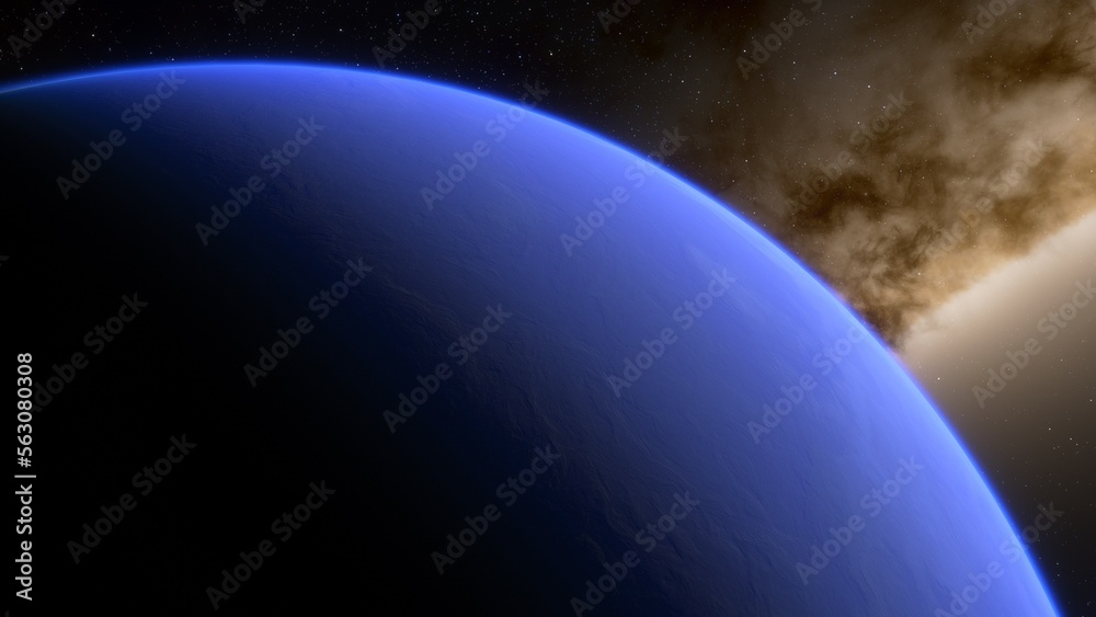 Planets and galaxy, science fiction wallpaper. Beauty of deep space. Billions of galaxy in the universe Cosmic art background 3d render
