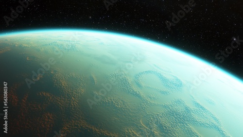 Fototapeta Naklejka Na Ścianę i Meble -  Planets and galaxy, science fiction wallpaper. Beauty of deep space. Billions of galaxy in the universe Cosmic art background 3d render
