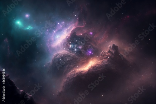 Universe with Stars and Nebula, and Galaxy, generative by ai