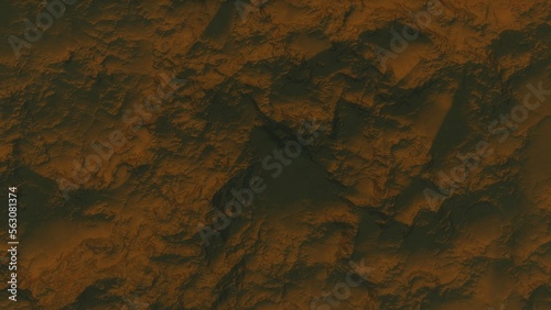 View of the 3d rendering realistic planet mars surface from space. 