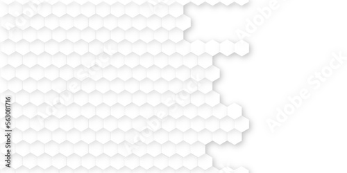 Abstract background with seamless geometric pattern . Geometry pattern hexagon. Hexagonal netting. Honeycomb background. Abstract vector background. 3D abstraction of nanotechnology and science .	
