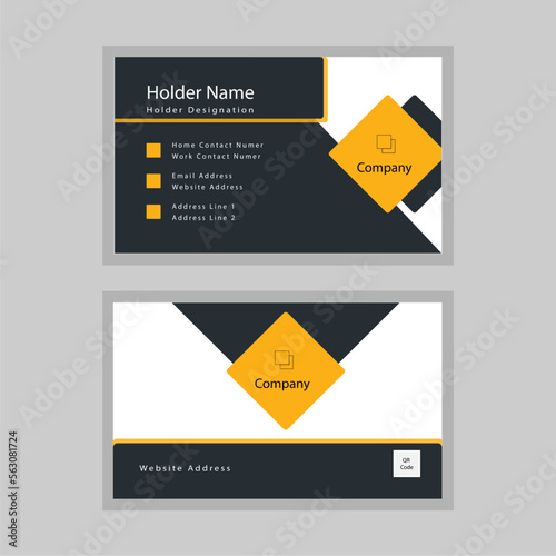Modern and Creative business card print templates. Personal visiting card with company logo. Vector illustration Design.